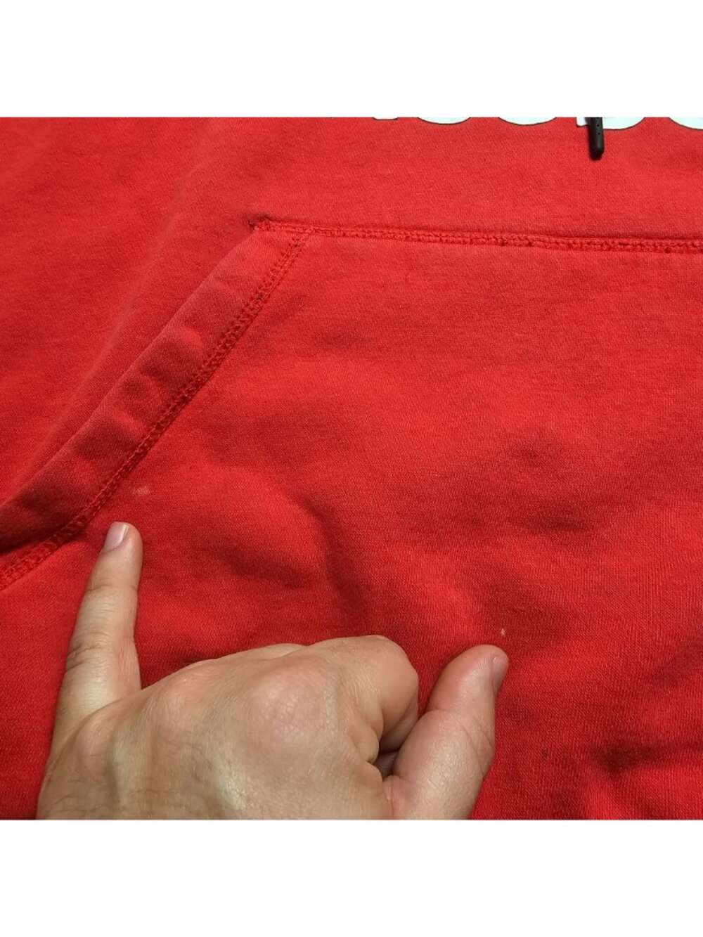 Reebok Hoodie Mens Small Red Cotton Blend Pullover Sweatshirt Athleticwear - Picture 6 of 8